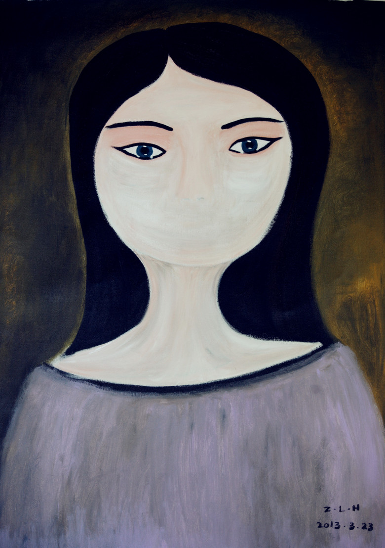 赵丽华画作《不能说话的女人》 赵丽华画作《不能说话的女人》