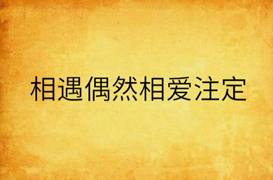 相遇偶然相爱注定