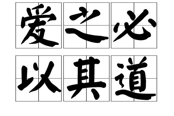 爱之必以其道