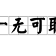 一无可取