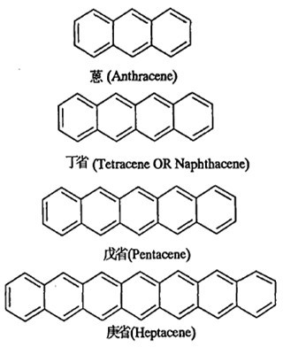 图2 直线状多环芳烃 图2 直线状多环芳烃