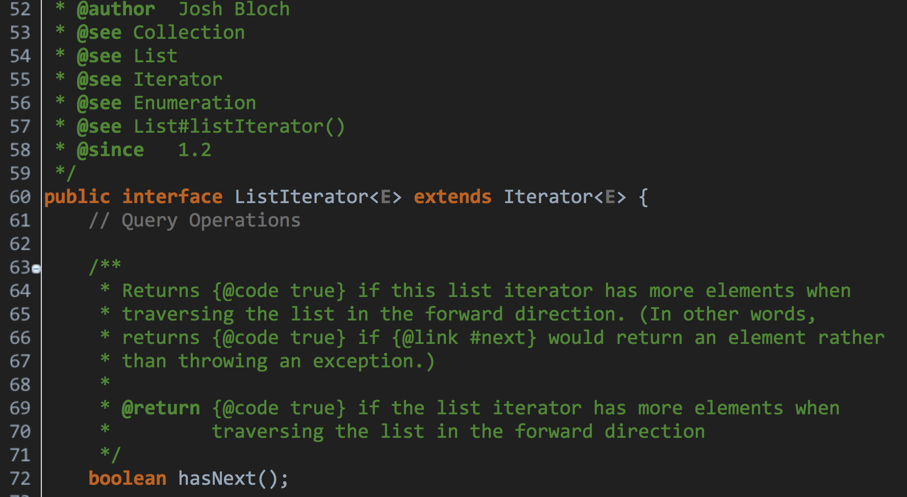 ListIterator
