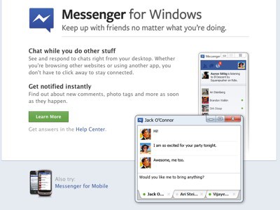 Windows版Facebook Messenger Windows版Facebook Messenger