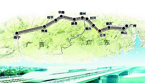 南广铁路线路 南广铁路线路