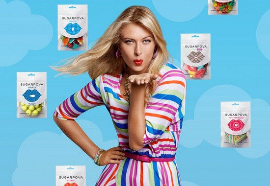 莎拉波娃为自己的糖果品牌Sugarpova代言。 莎拉波娃为自己的糖果品牌Sugarpova代言。