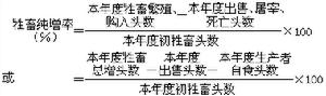 牲畜的总增和纯增