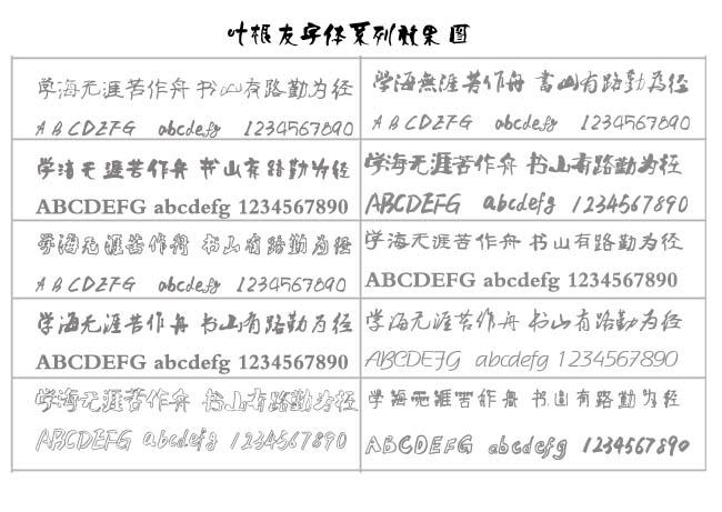 叶根友字型