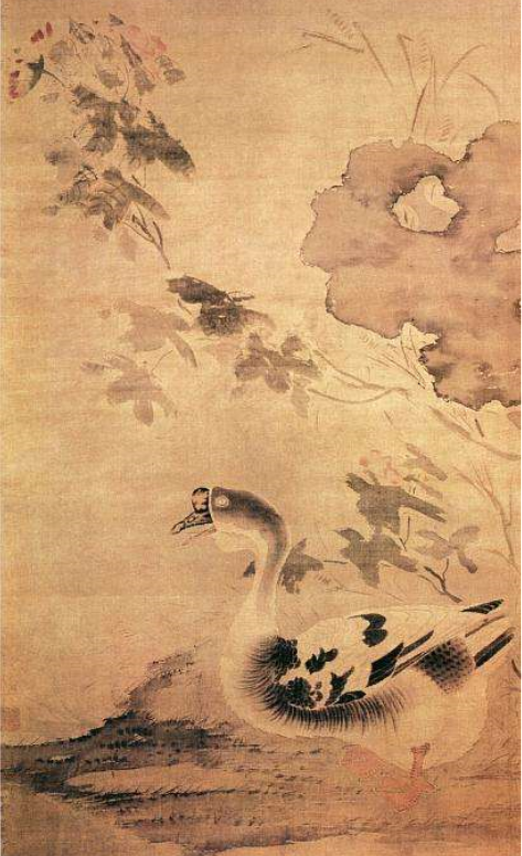 芙蓉鹅图