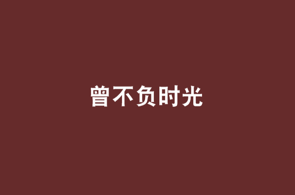 曾不负时光