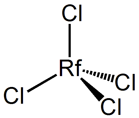 RfCl4分子的四面体形 RfCl4分子的四面体形