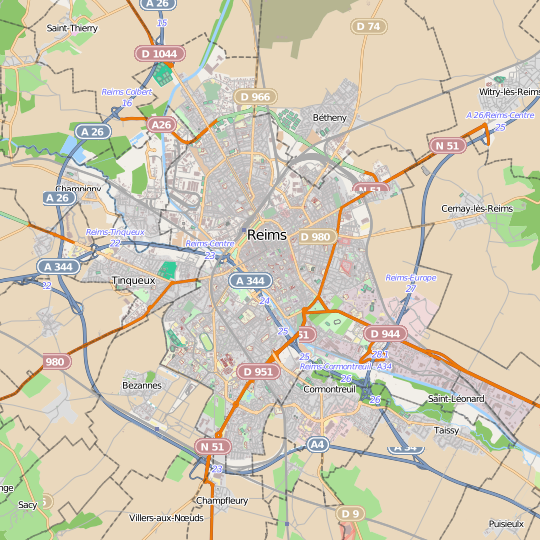 兰斯市区地图