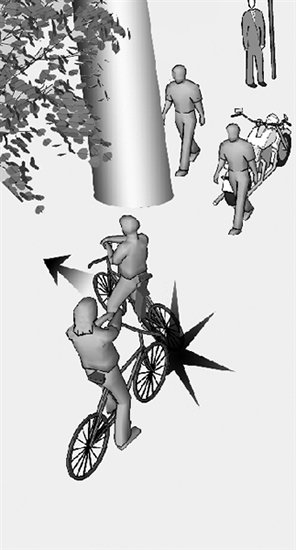 小伙讲述的车祸经过