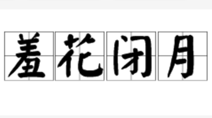 羞花闭月