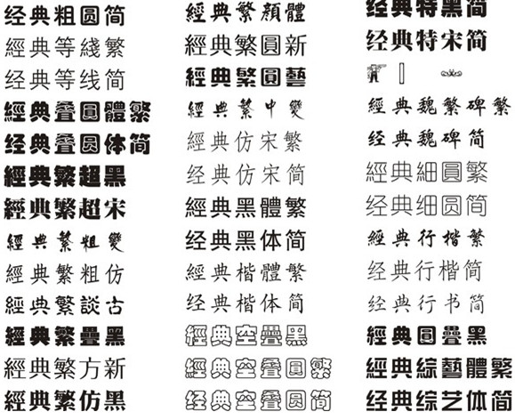 中华字型档