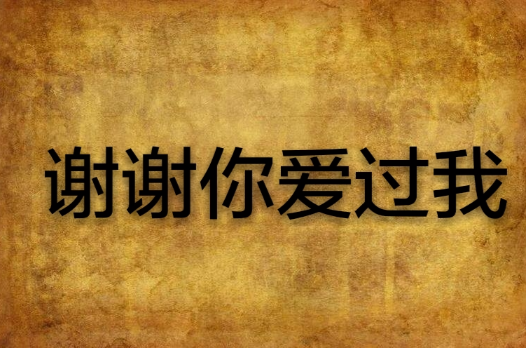 谢谢你爱过我(网路小说)