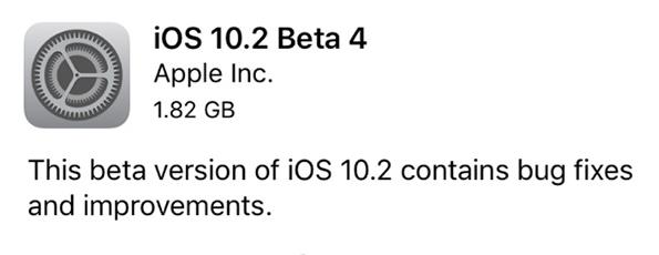 iOS10.2 Beta4 iOS10.2 Beta4