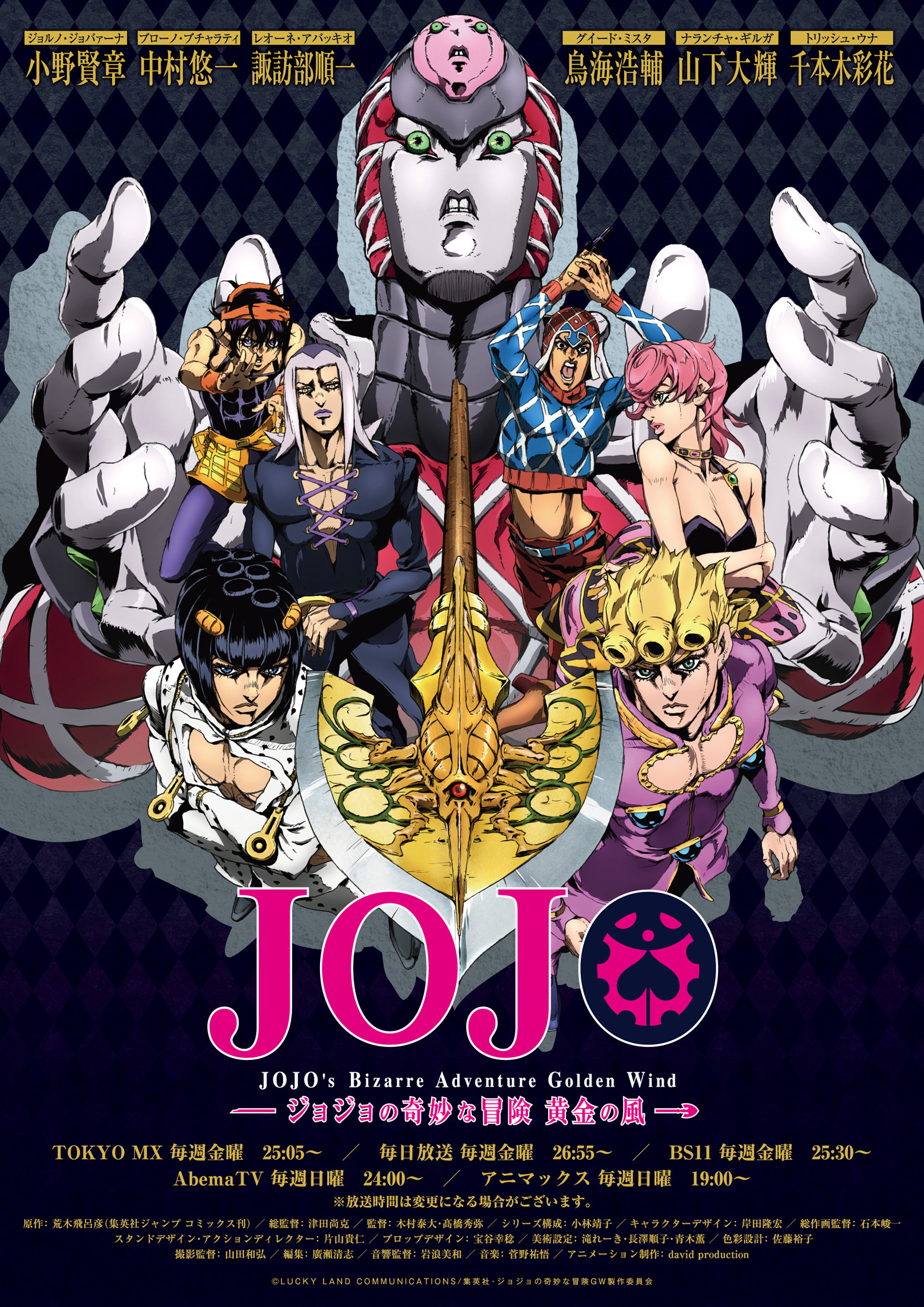 JOJO的奇妙冒险：黄金之风(david production改编的电视动画)