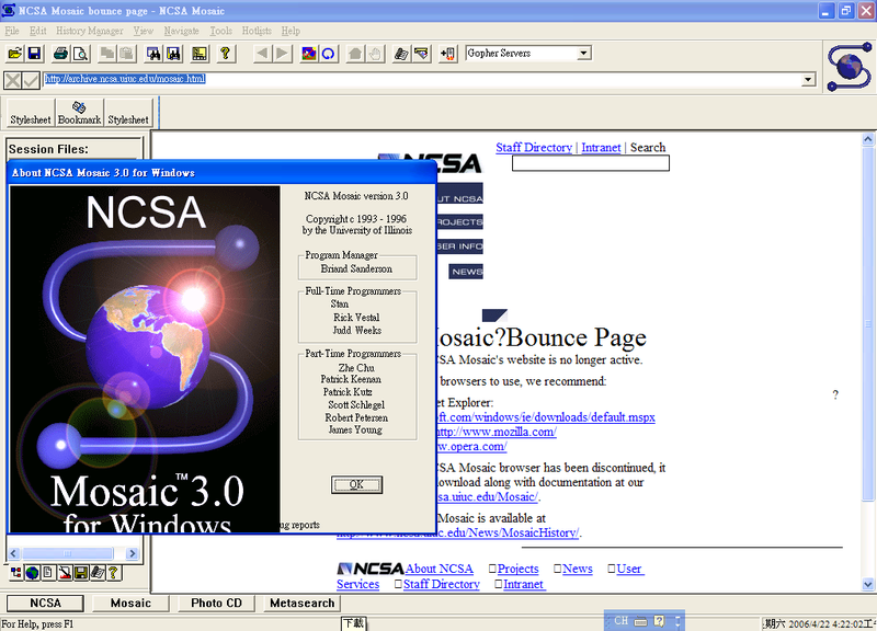 Mosaic v3.0在Windows XP版的截图