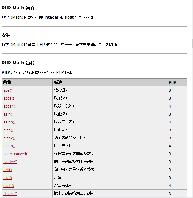Math数学函式