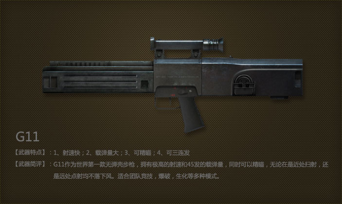 穿越火线中的G11 穿越火线中的G11