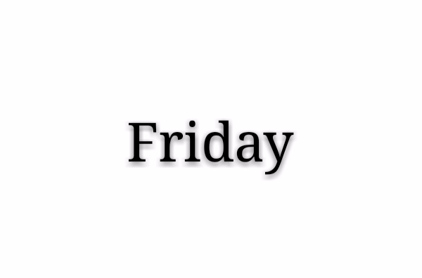 Friday(英语单词)