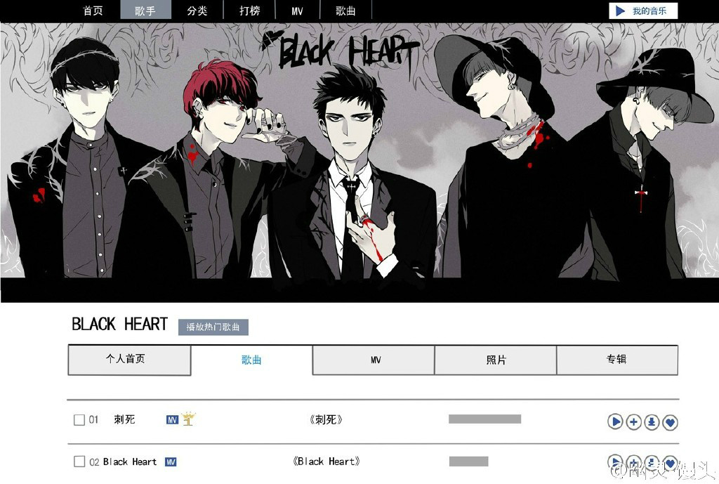 BlackHeart(《头条都是他》漫画中男子组合)