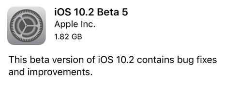 iOS10.2 Beta5 iOS10.2 Beta5