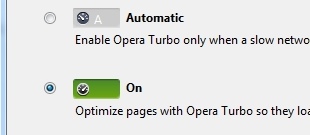 Opera Turbo Opera Turbo