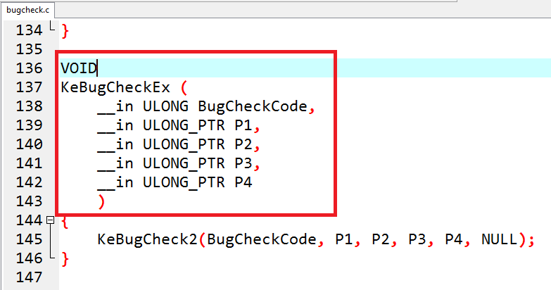 KeBugCheckEx