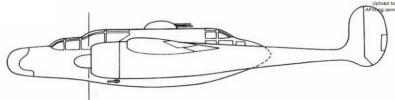1941年最终定型的XP-61布局