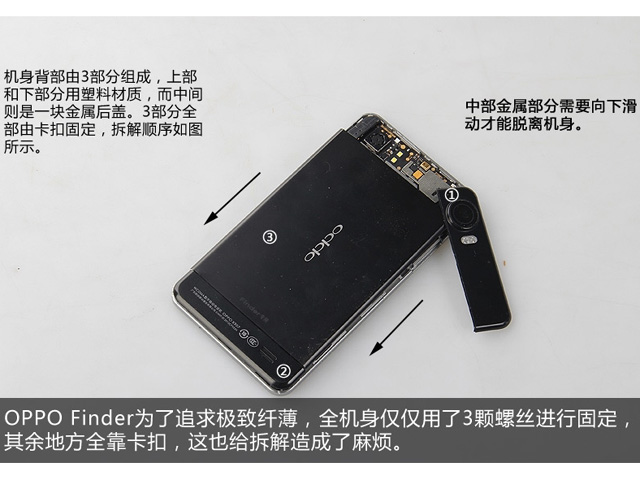 OPPO Finder 拆解图