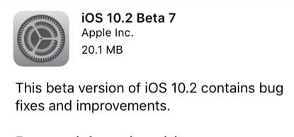 iOS10.2 Beta7 iOS10.2 Beta7